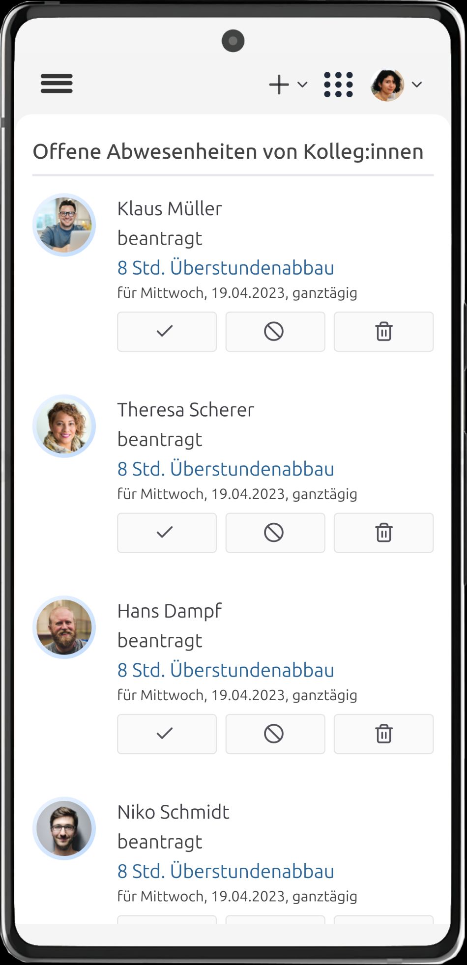 Anträge schnell und einfach unterwegs bearbeiten.