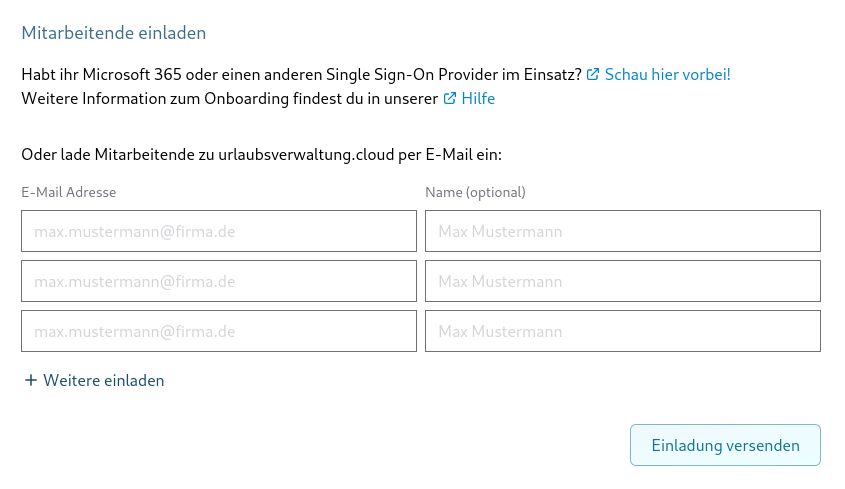 Mitarbeitende einladen