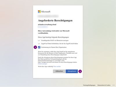 Zugriff auf Azure AD bestätigen