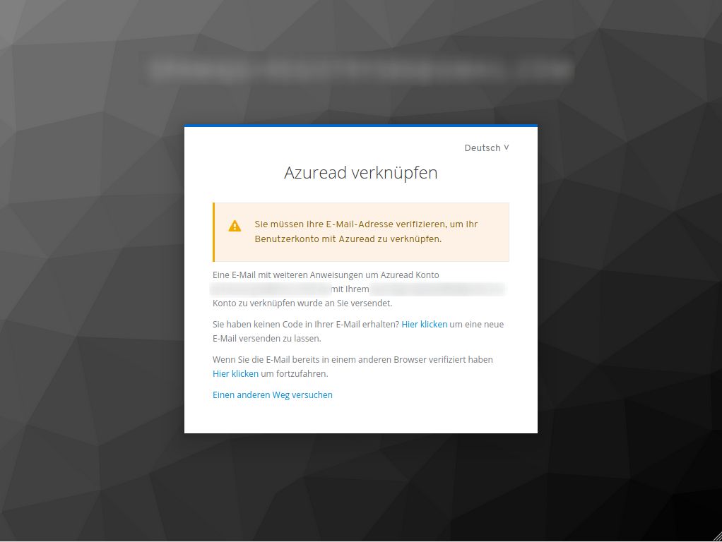 Existierendes urlaubsverwaltung.cloud Konto mit Azure AD Konto verknüpfen