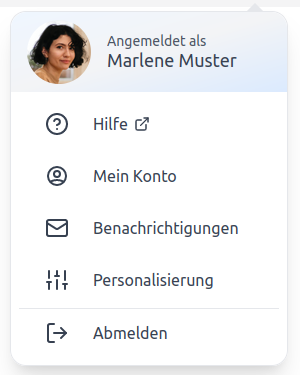 Über das Avatar-Menü gelangt man zu den Benachrichtigungen