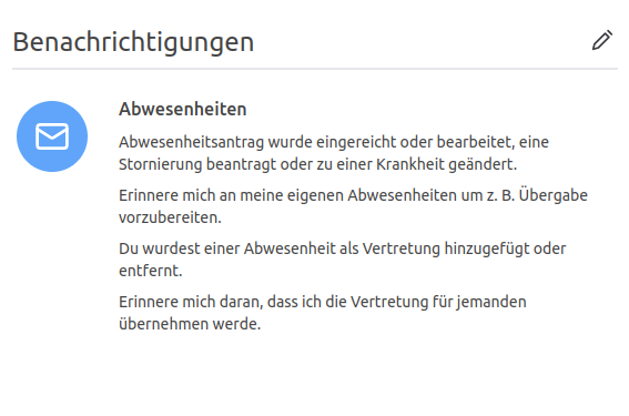 Über das Konto einer Person gelangt man zu den Benachrichtigungen