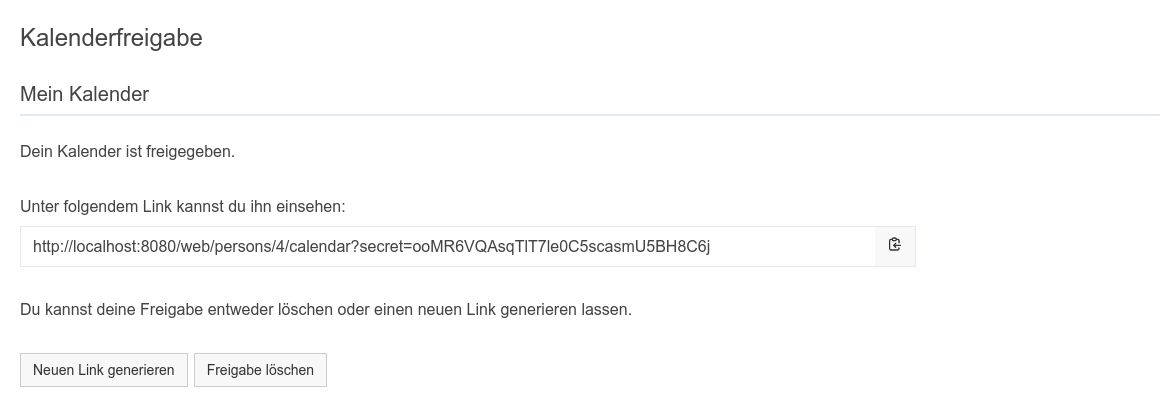 Kalenderfreigabe Link