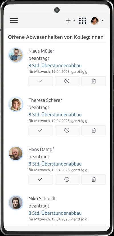 Anträge schnell und einfach unterwegs bearbeiten.