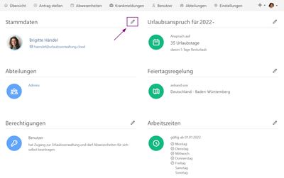 Hinzufügen von Personalstammdaten