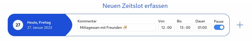 Pausen erfassen