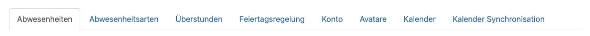 Übersicht der Einstellungskategorien
